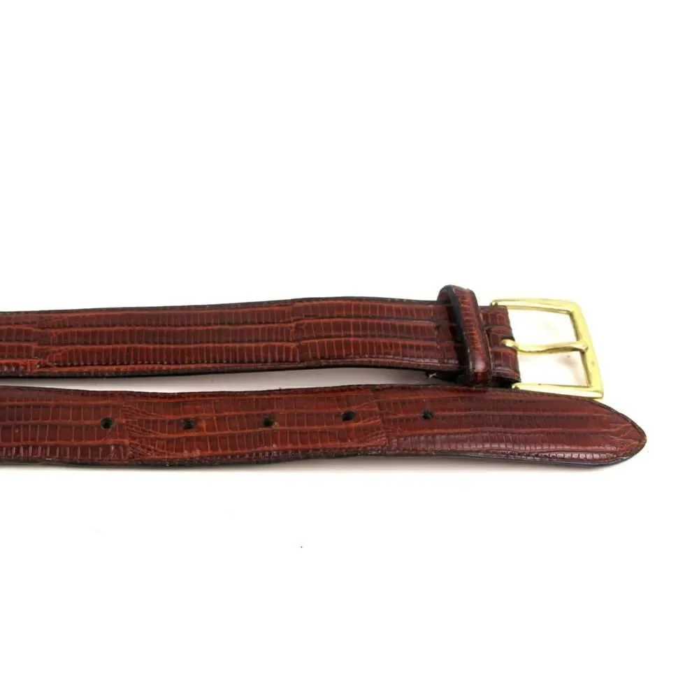Club Room BROWN GENUINE LEATHER SNAKE 1 1/8